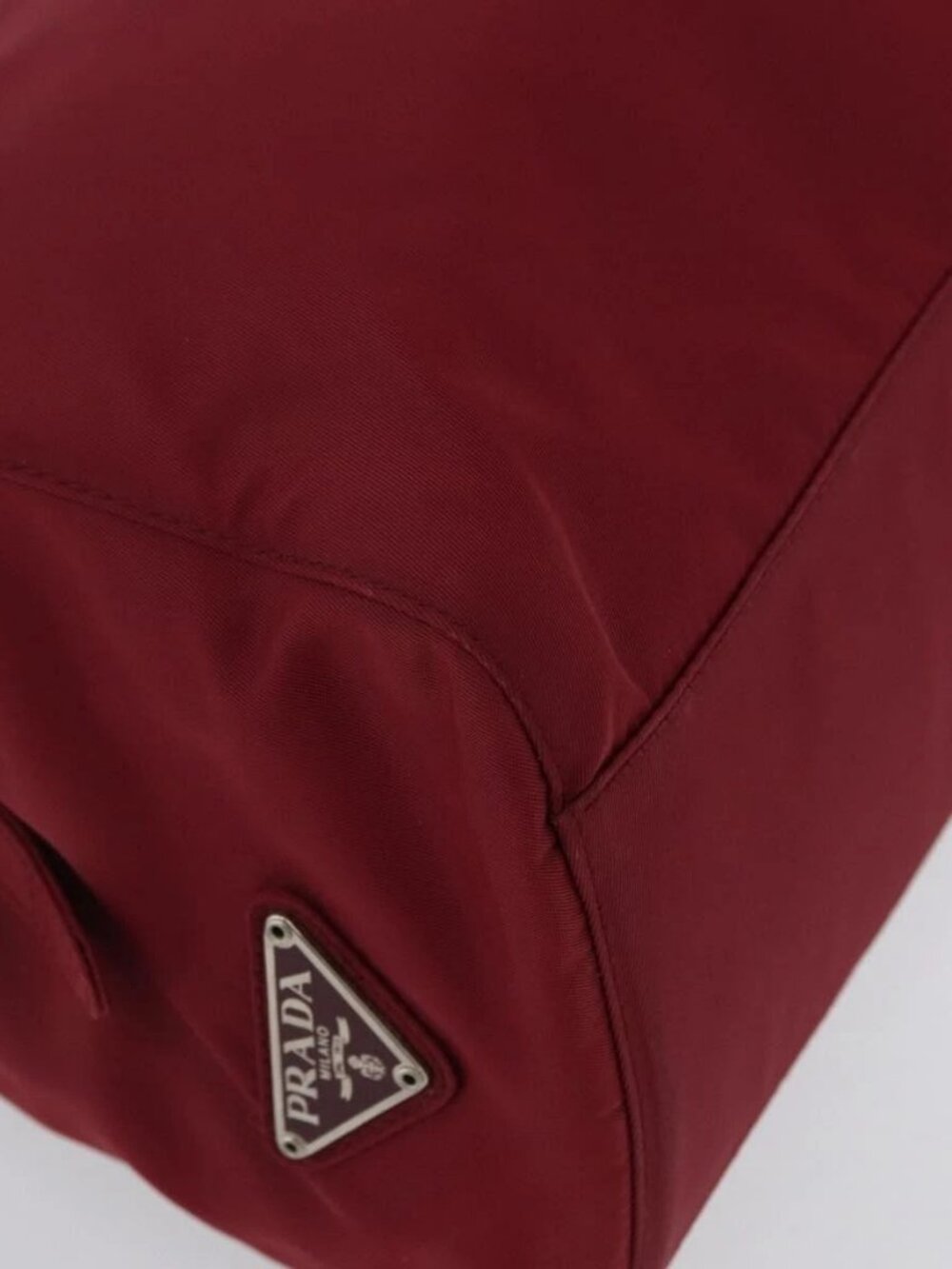 PRADA Hand Bag Nylon Red Auth ti3669 - Picture 10 of 15